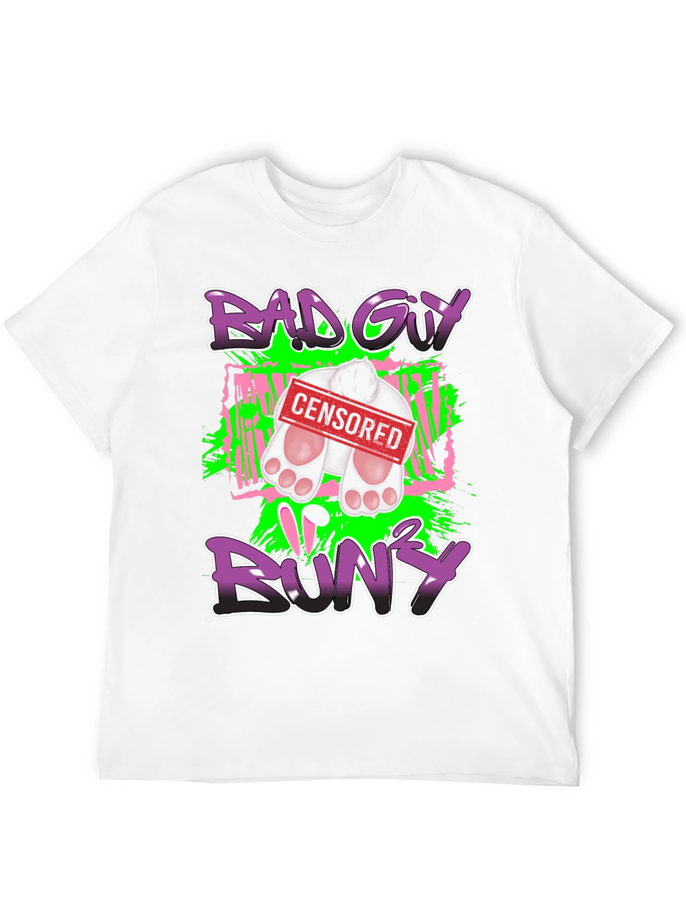 Bad Guy Bunny Censored Graphic T-Shirt