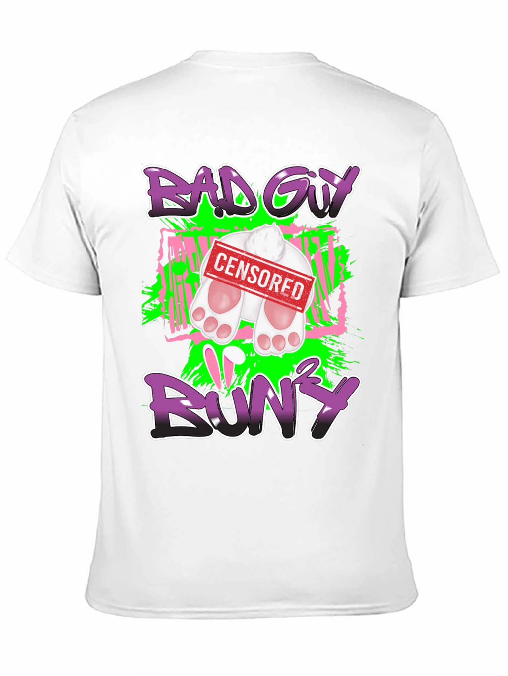 Bad Guy Bunny Censored Graphic T-Shirt