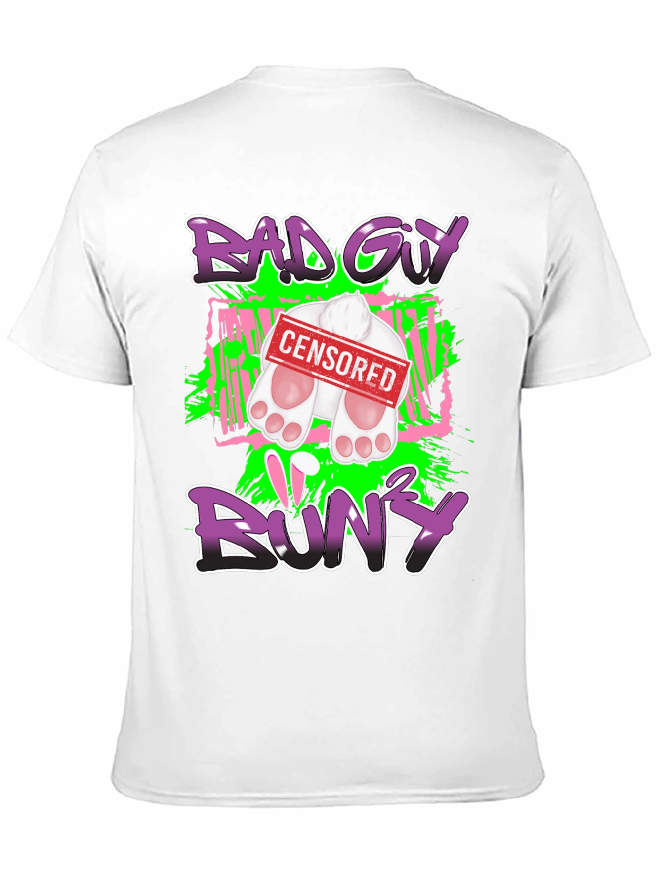 Bad Guy Bunny Censored Graphic T-Shirt