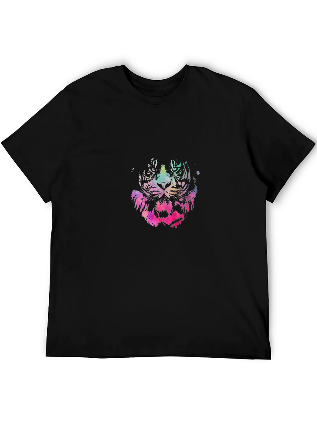 Vibrant Tiger Graphic Black T-Shirt