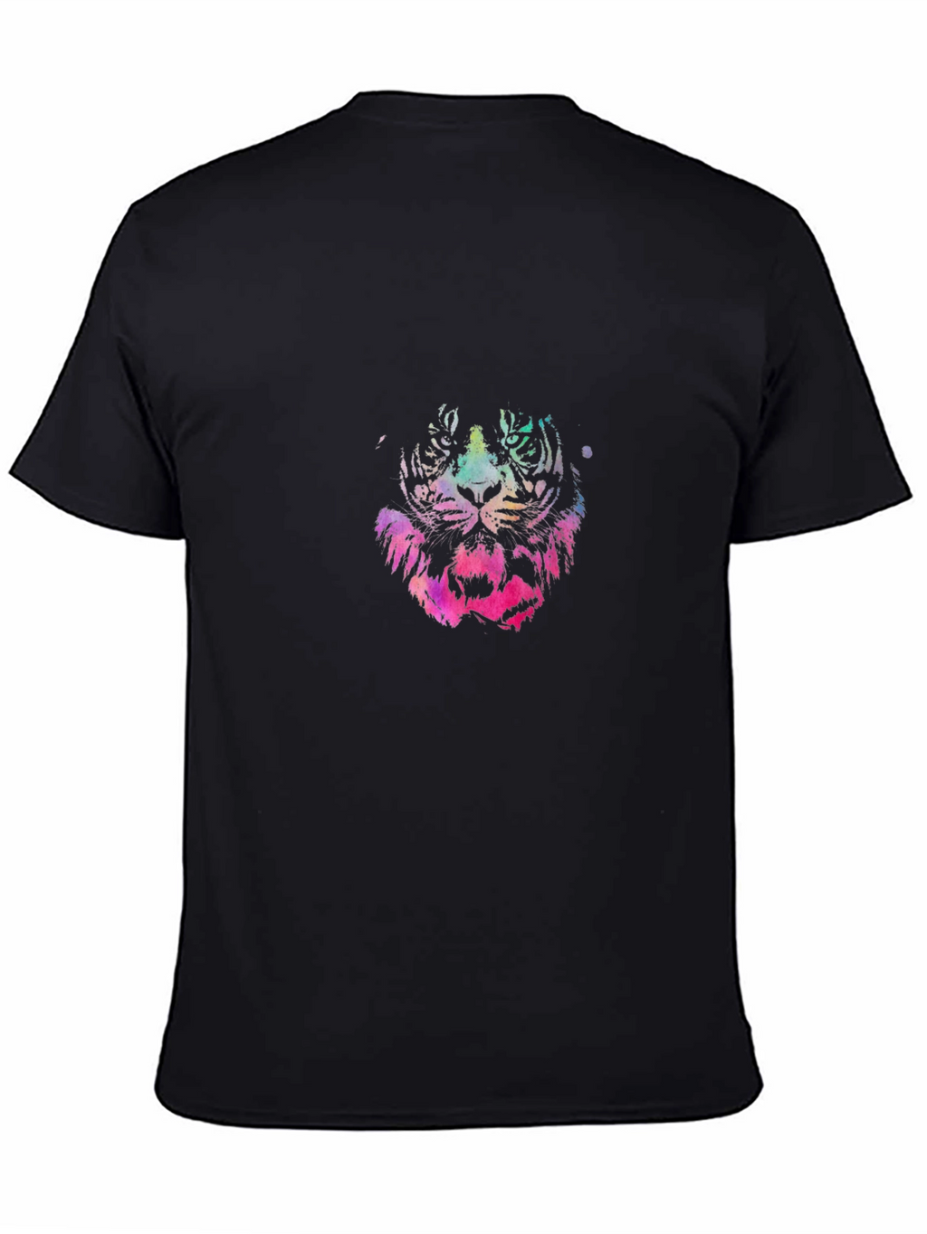 Vibrant Tiger Graphic Black T-Shirt