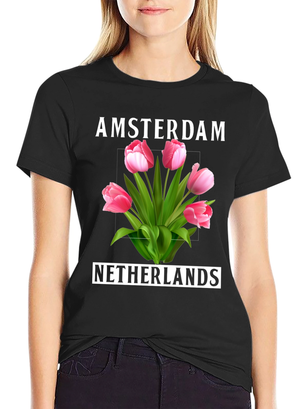 Amsterdam Netherlands Tulip Graphic Tee