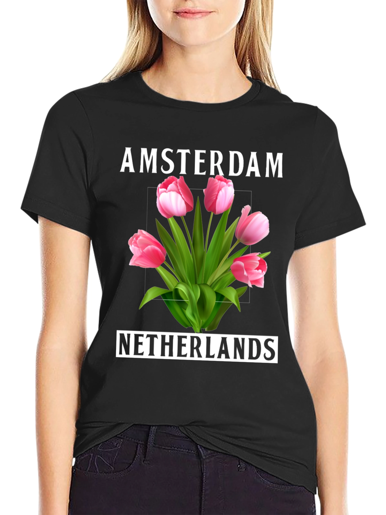 Amsterdam Netherlands Tulip Graphic Tee