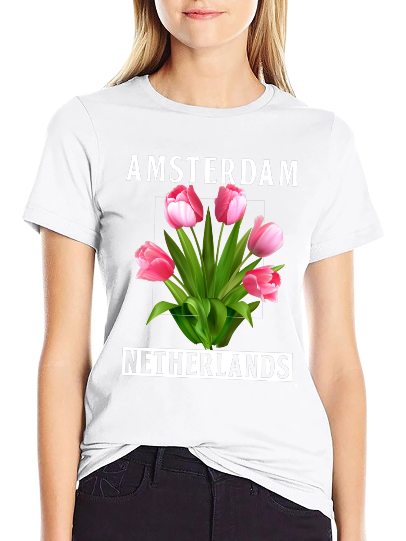 Amsterdam Netherlands Tulip Graphic Tee