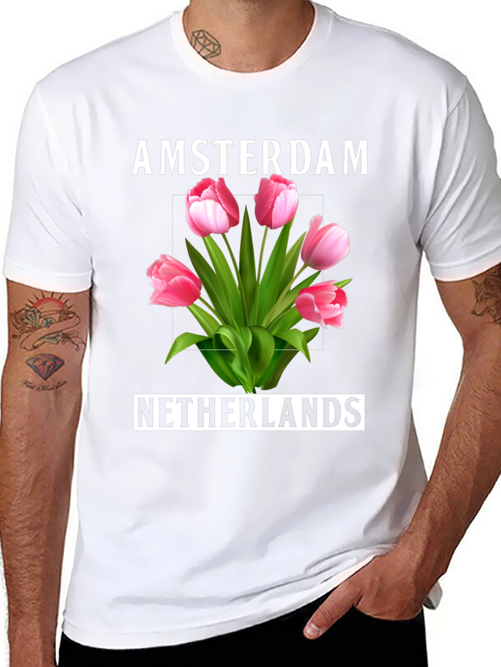 Amsterdam Netherlands Tulip Graphic Tee
