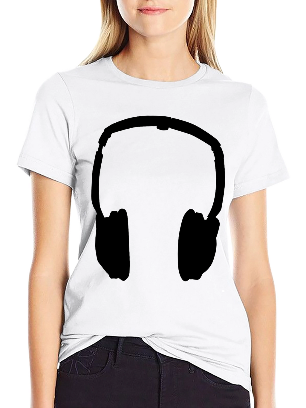 Headphones Graphic Tee - Black
