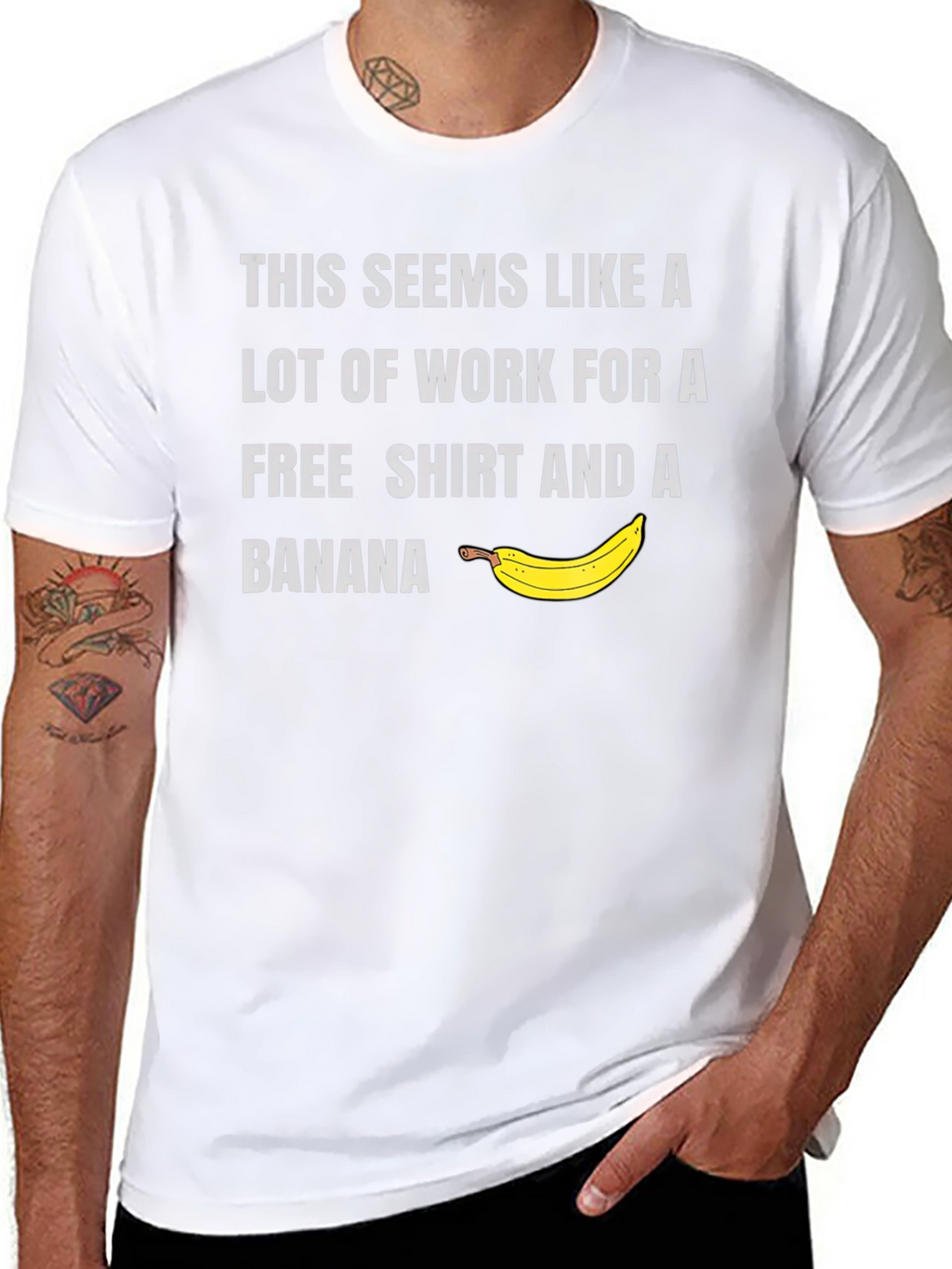 Free Shirt & Banana Mens Graphic Tee