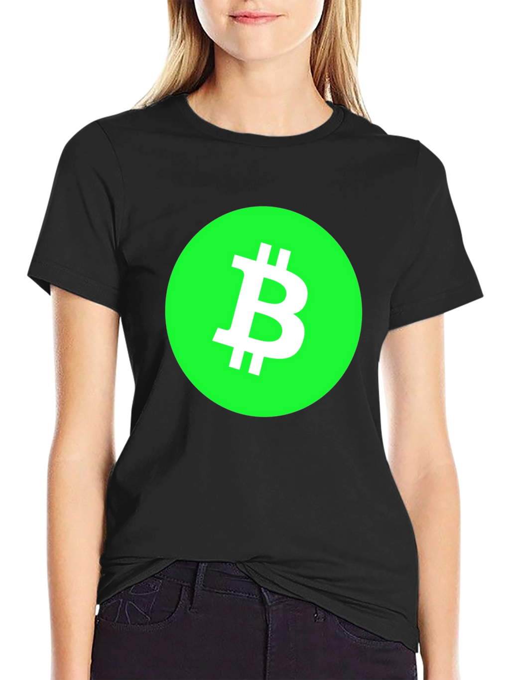 Bitcoin Cash Style T-Shirt - Green Circle