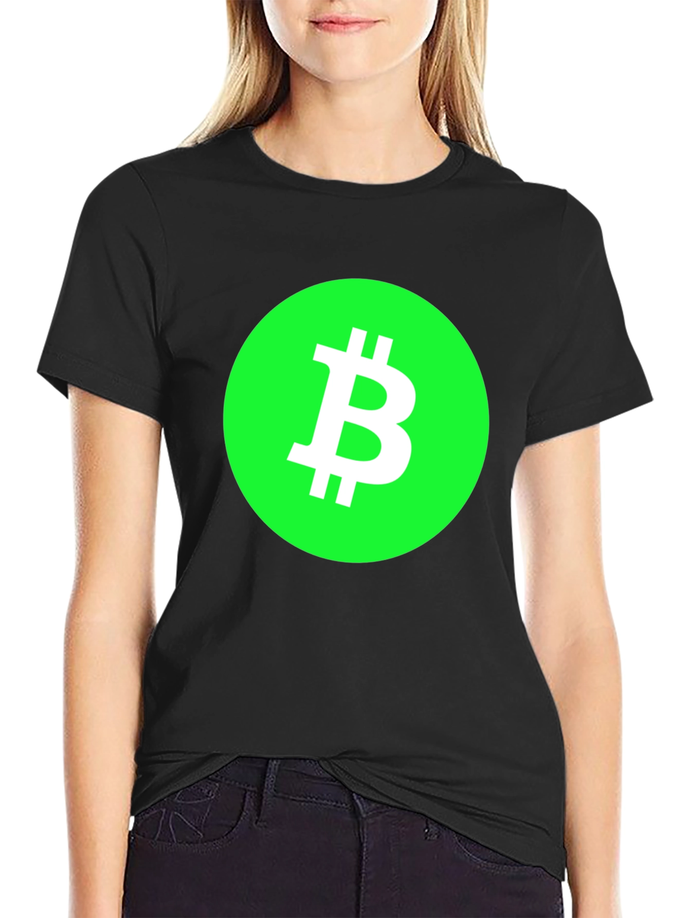 Bitcoin Cash Style T-Shirt - Green Circle