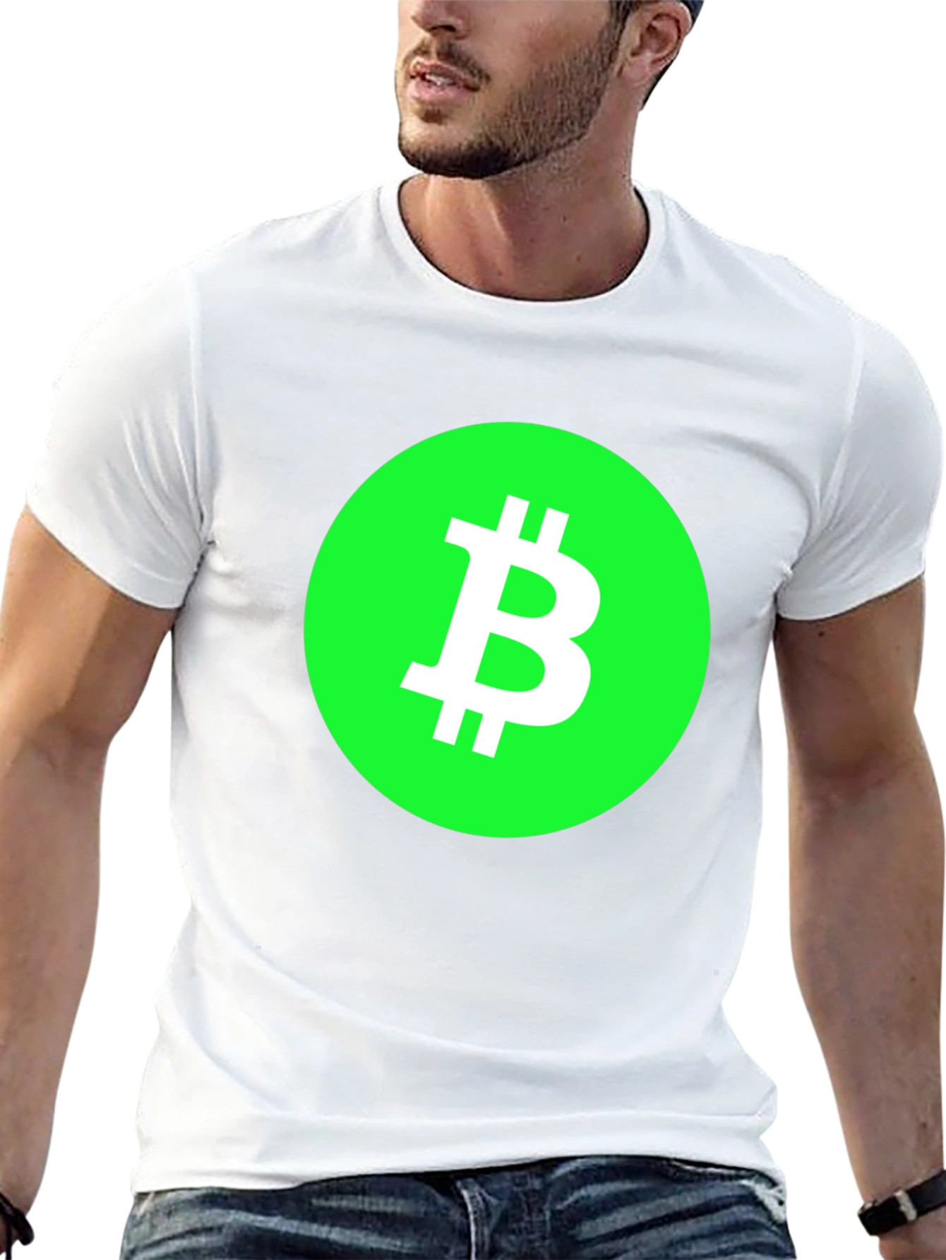 Bitcoin Cash Style T-Shirt - Green Circle