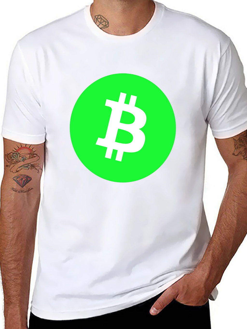 Bitcoin Cash Style T-Shirt - Green Circle
