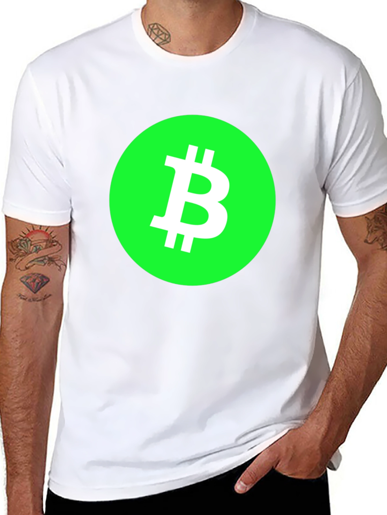 Bitcoin Cash Style T-Shirt - Green Circle