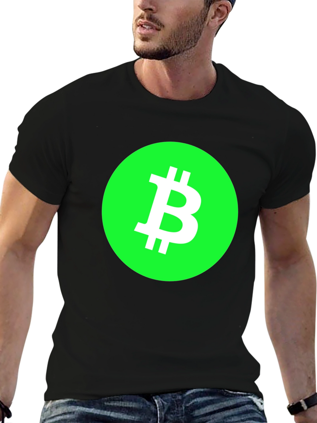 Bitcoin Cash Style T-Shirt - Green Circle