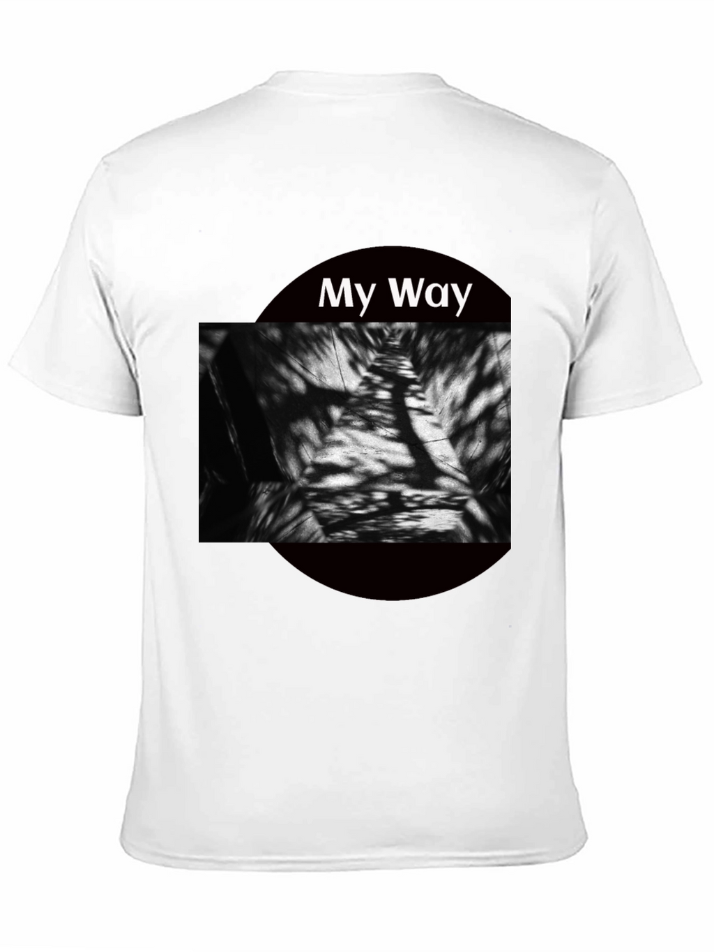 My Way Graphic Tee - Modern Abstract Black T-Shirt