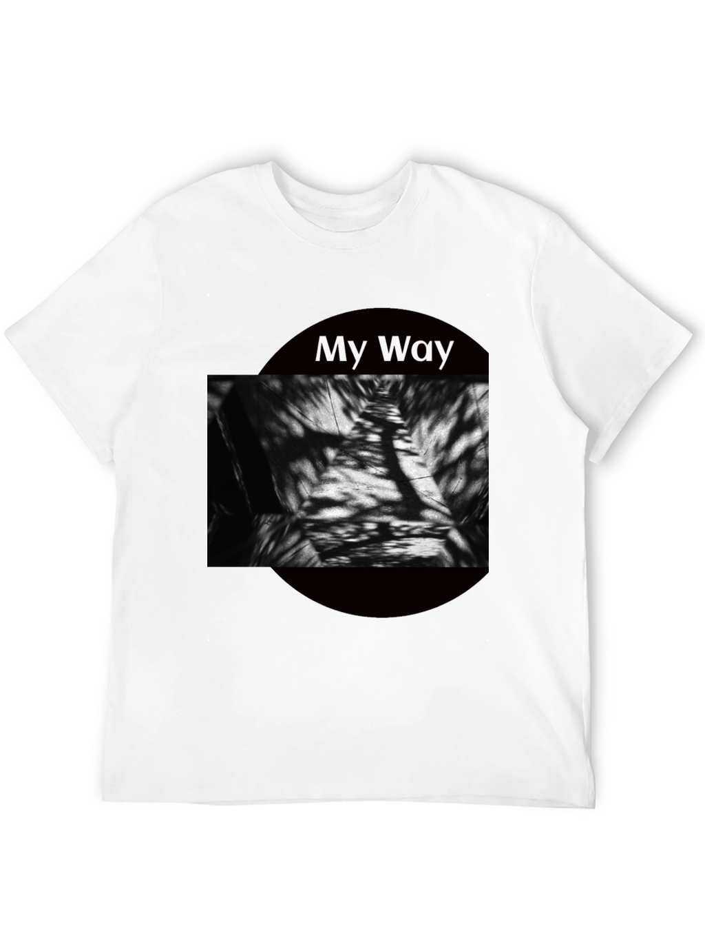 My Way Graphic Tee - Modern Abstract Black T-Shirt