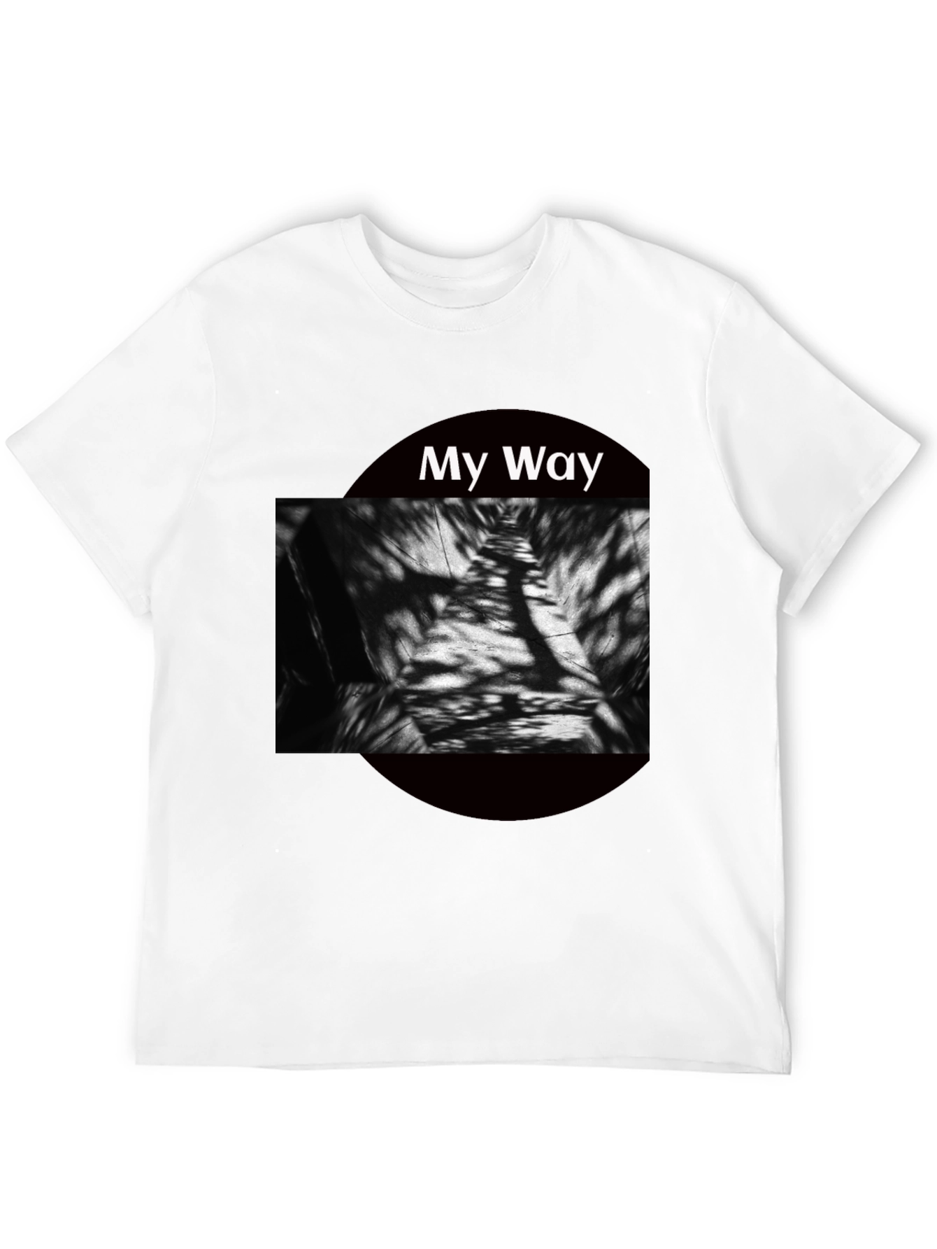 My Way Graphic Tee - Modern Abstract Black T-Shirt