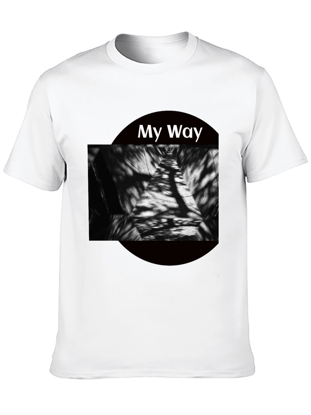 My Way Graphic Tee - Modern Abstract Black T-Shirt