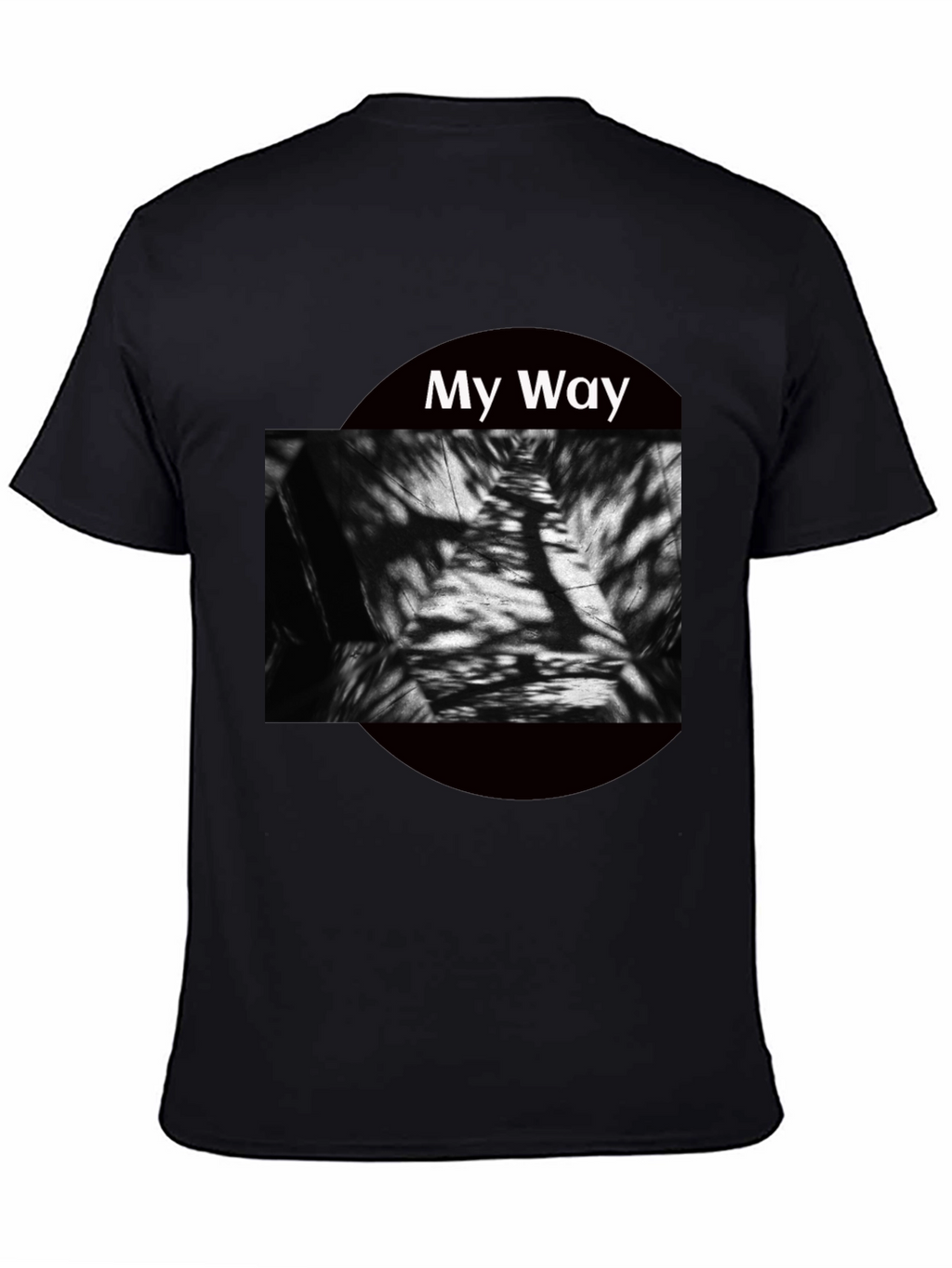 My Way Graphic Tee - Modern Abstract Black T-Shirt