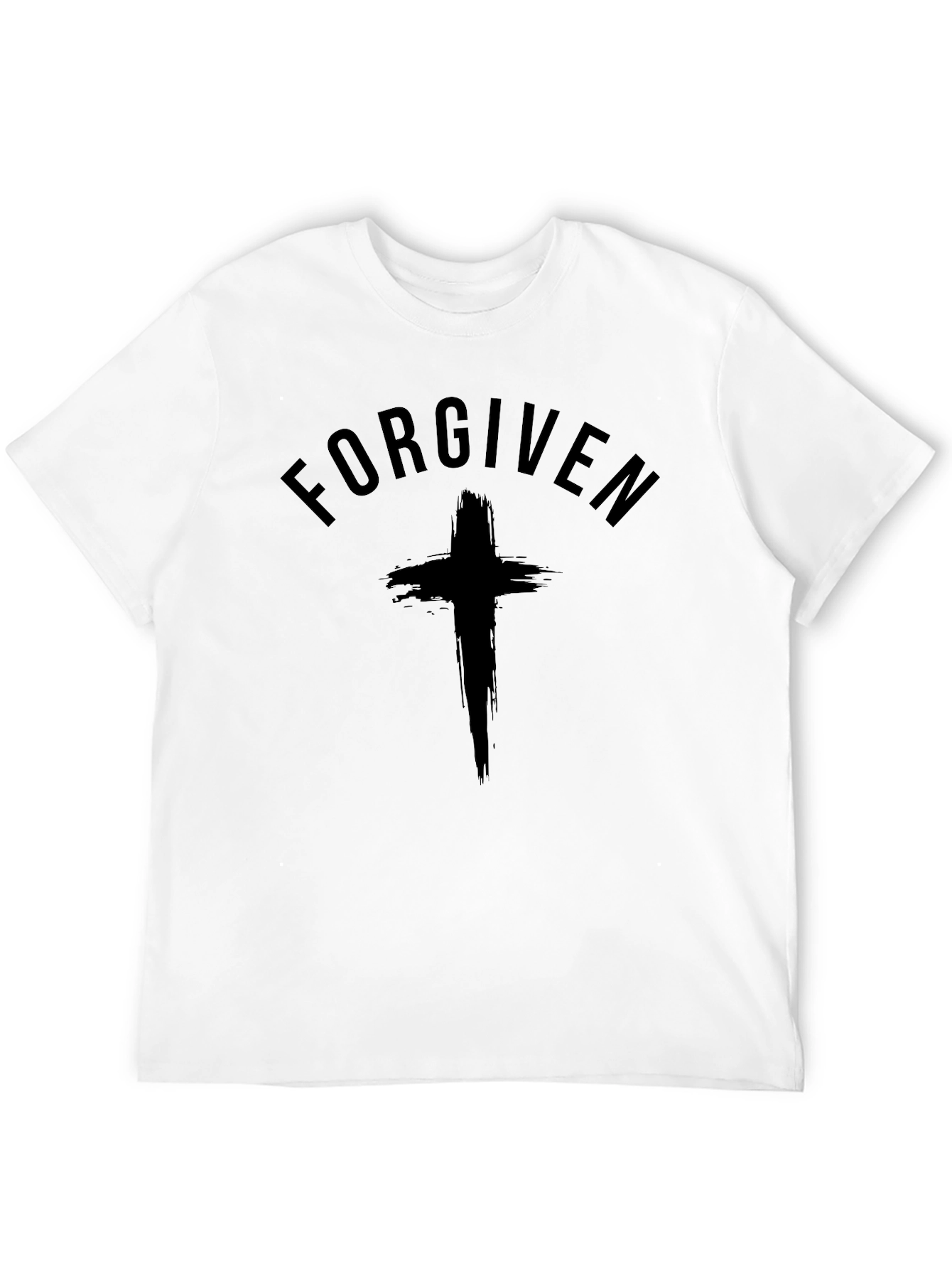 Forgiven Christian T-Shirt with Cross Graphic