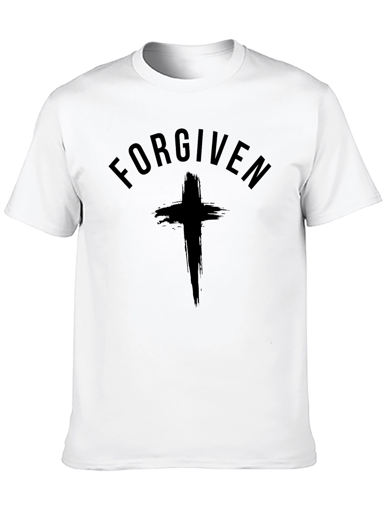 Forgiven Christian T-Shirt with Cross Graphic