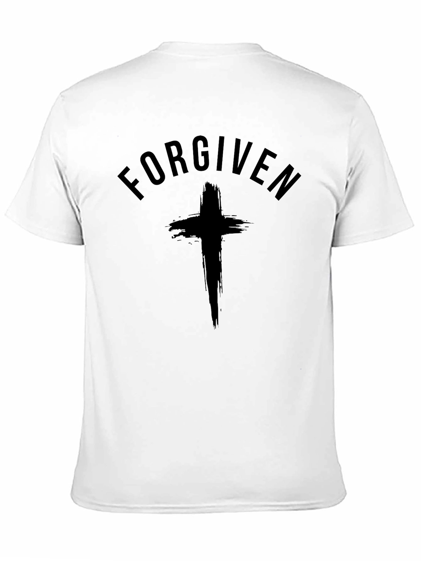 Forgiven Christian T-Shirt with Cross Graphic