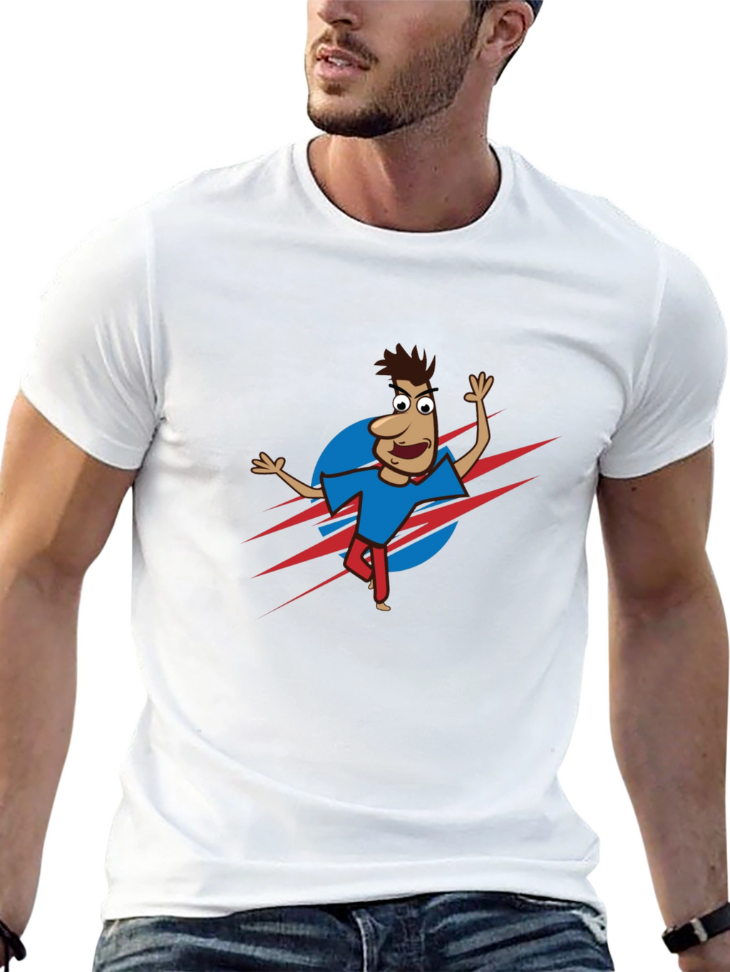 Cartoon Character Graphic Black T-Shirt