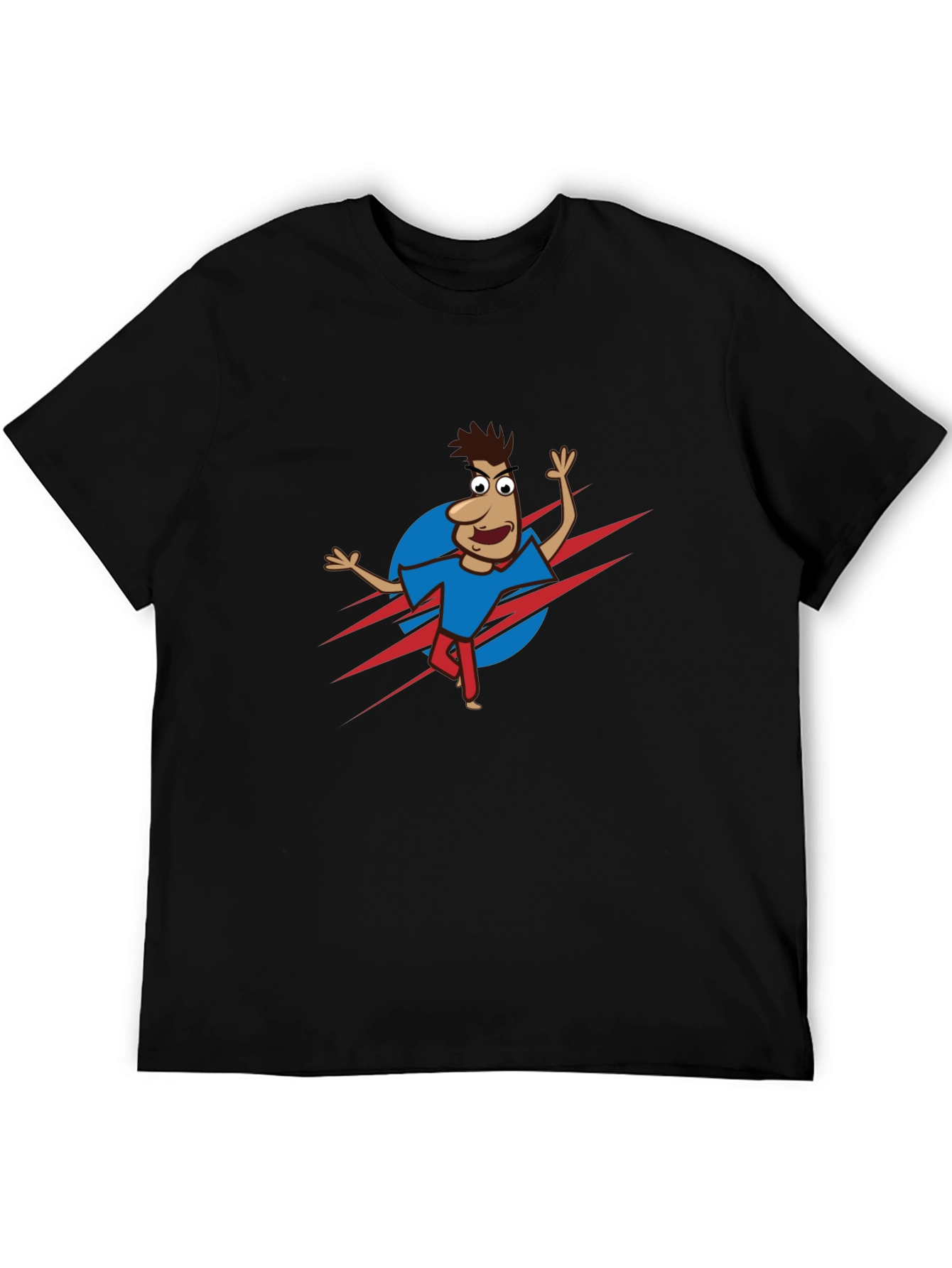 Cartoon Character Graphic Black T-Shirt