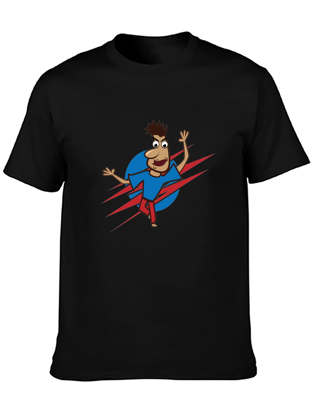 Cartoon Character Graphic Black T-Shirt