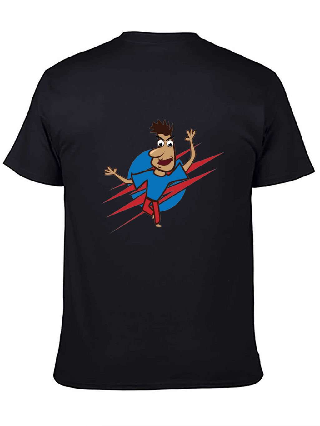 Cartoon Character Graphic Black T-Shirt