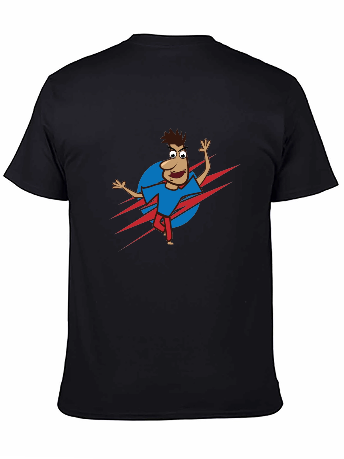 Cartoon Character Graphic Black T-Shirt