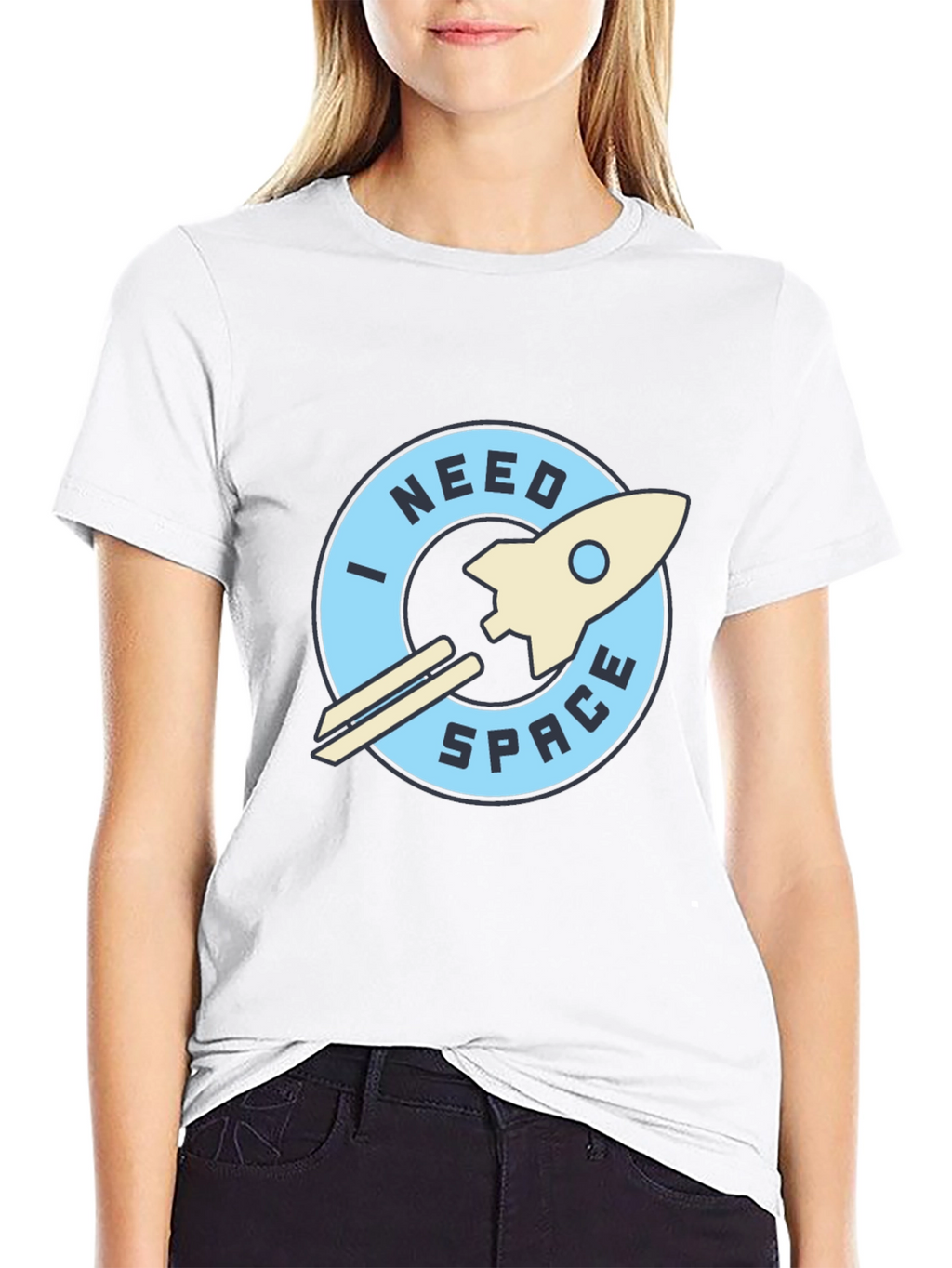 I Need Space Black Graphic T-Shirt