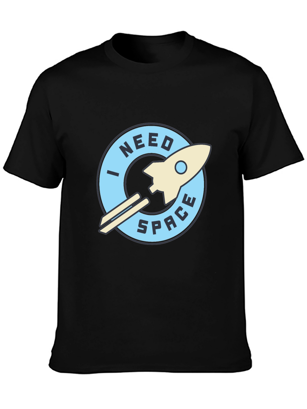 I Need Space Black Graphic T-Shirt