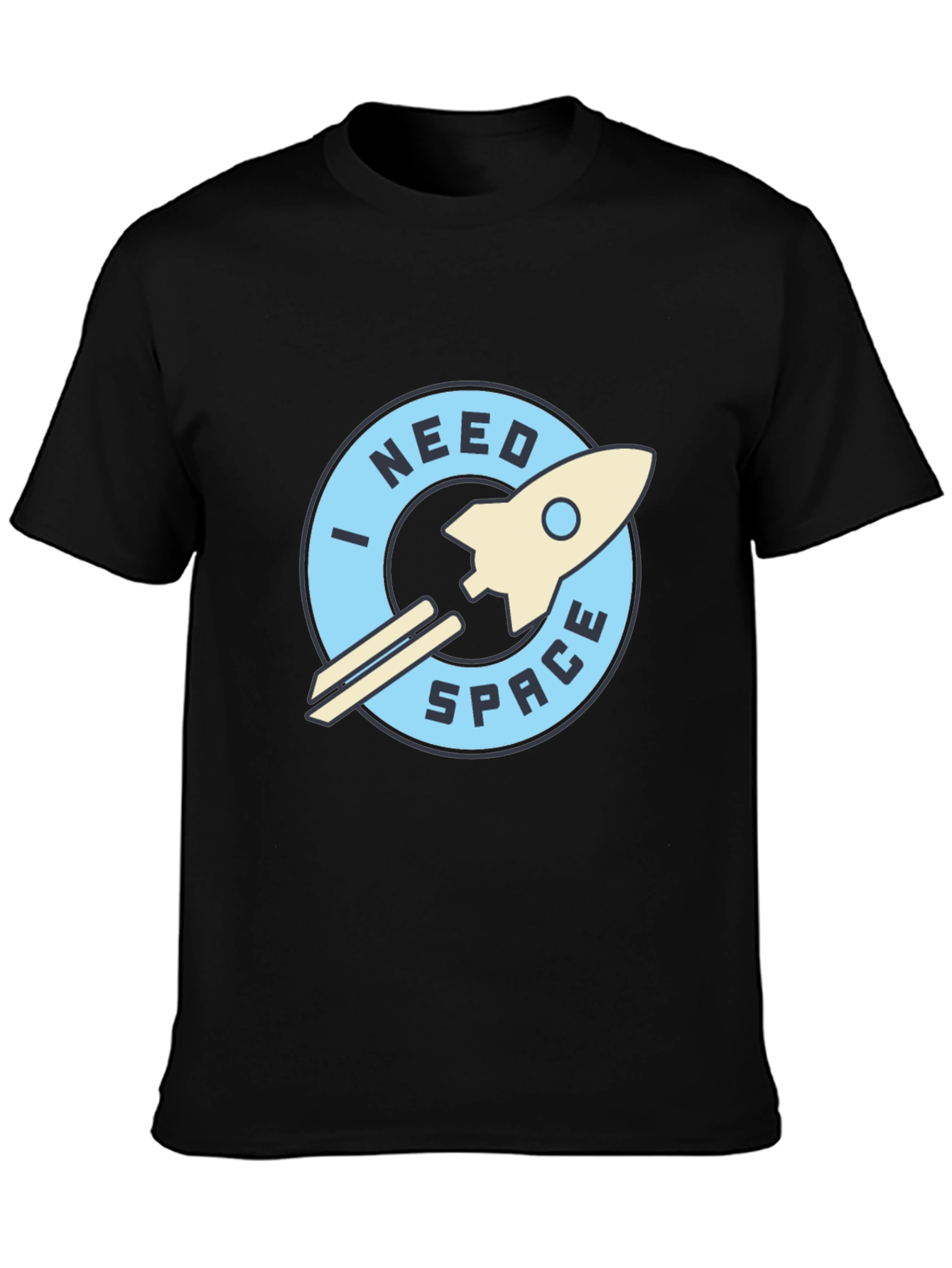 I Need Space Black Graphic T-Shirt