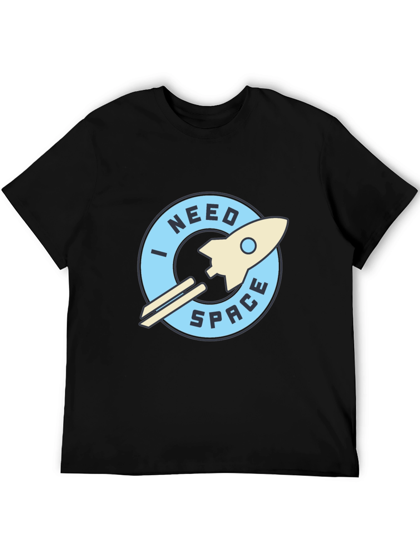 I Need Space Black Graphic T-Shirt