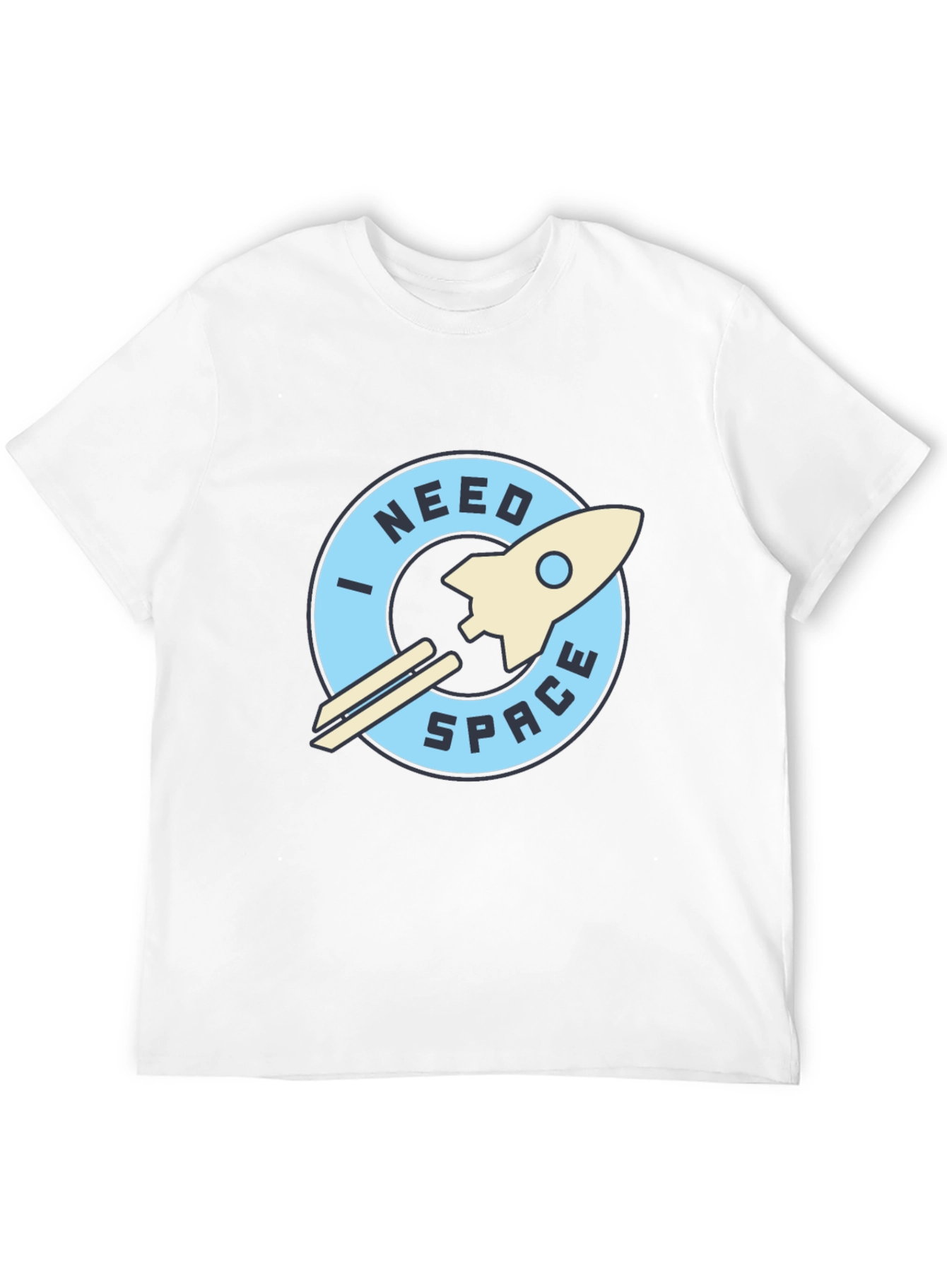 I Need Space Black Graphic T-Shirt