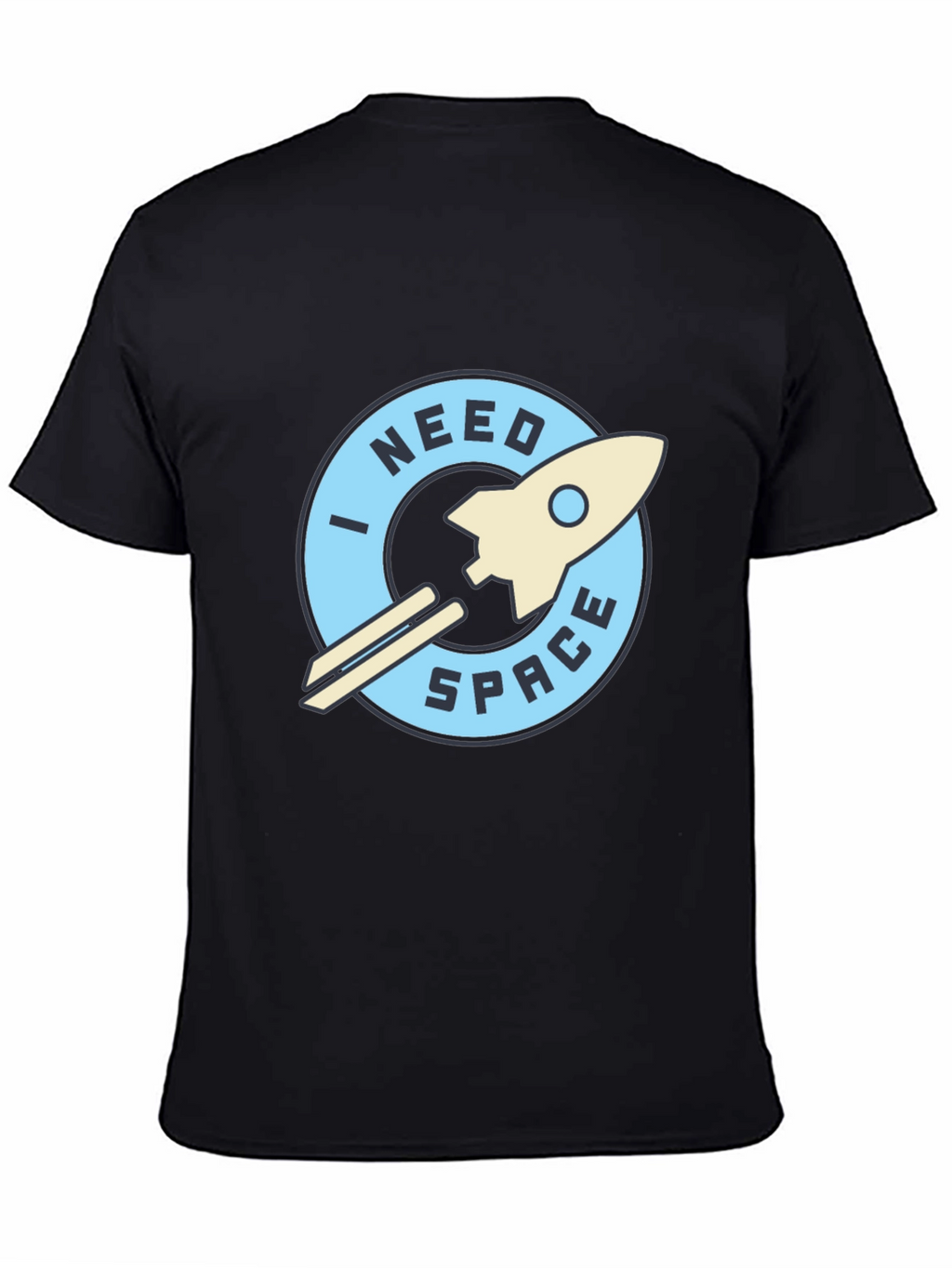 I Need Space Black Graphic T-Shirt