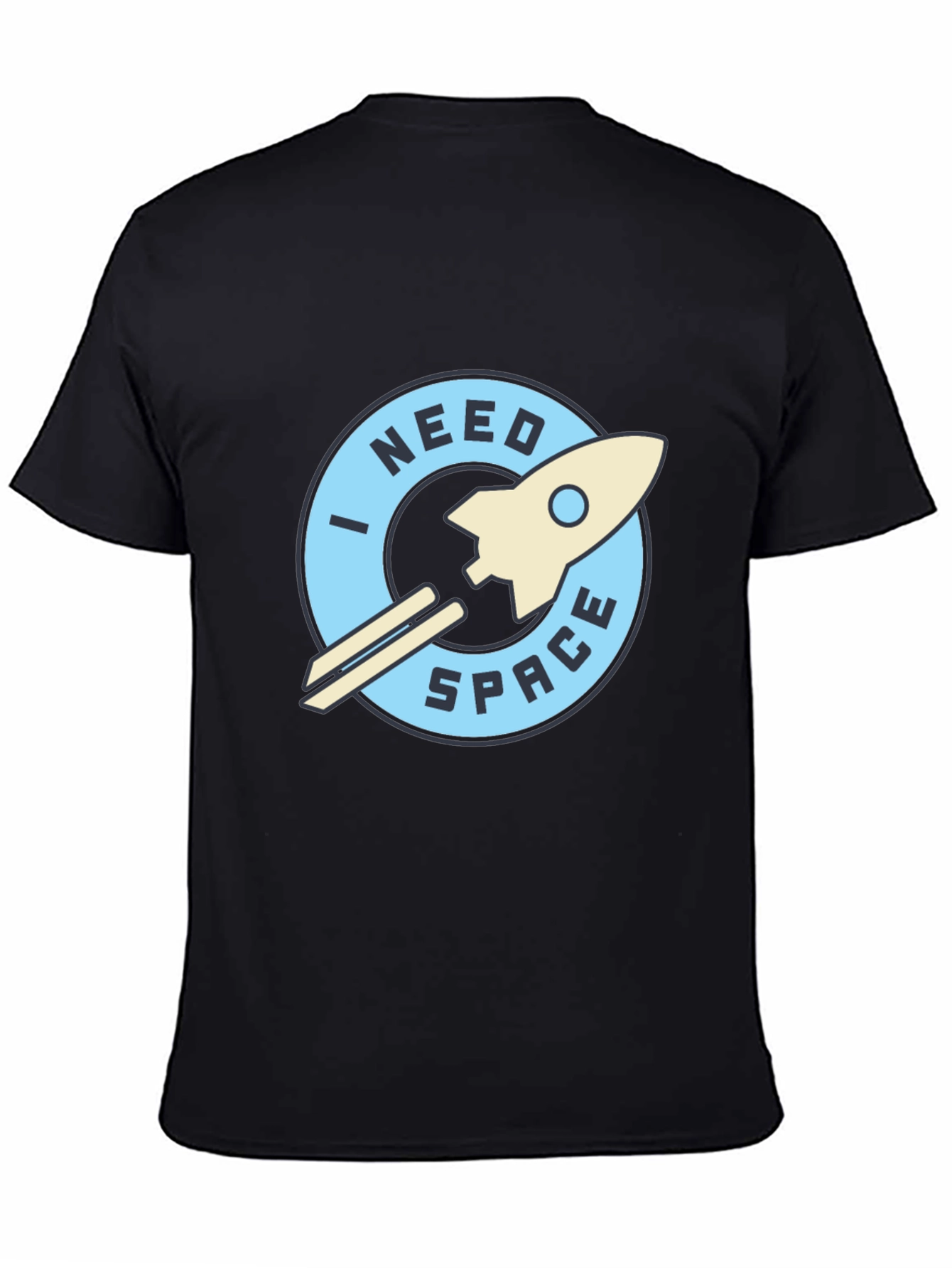 I Need Space Black Graphic T-Shirt