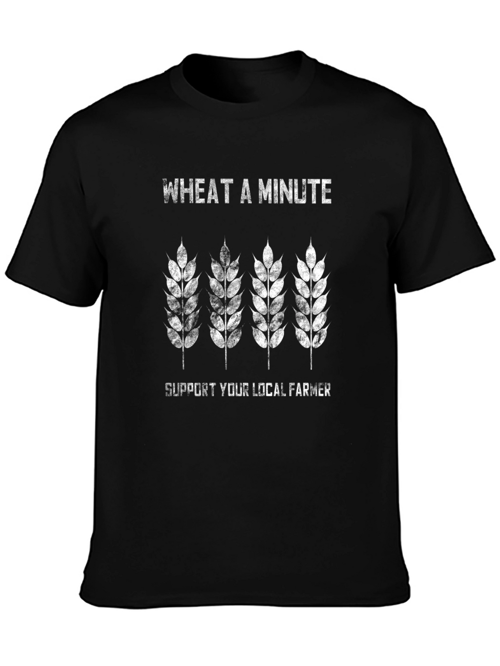 Wheat a Minute Black T-Shirt