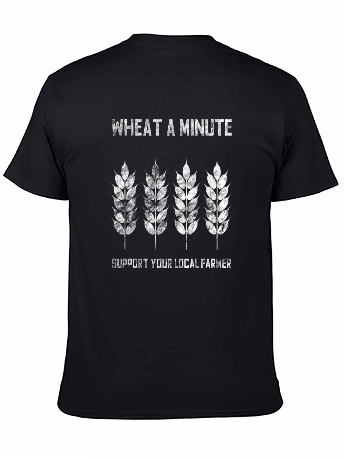 Wheat a Minute Black T-Shirt