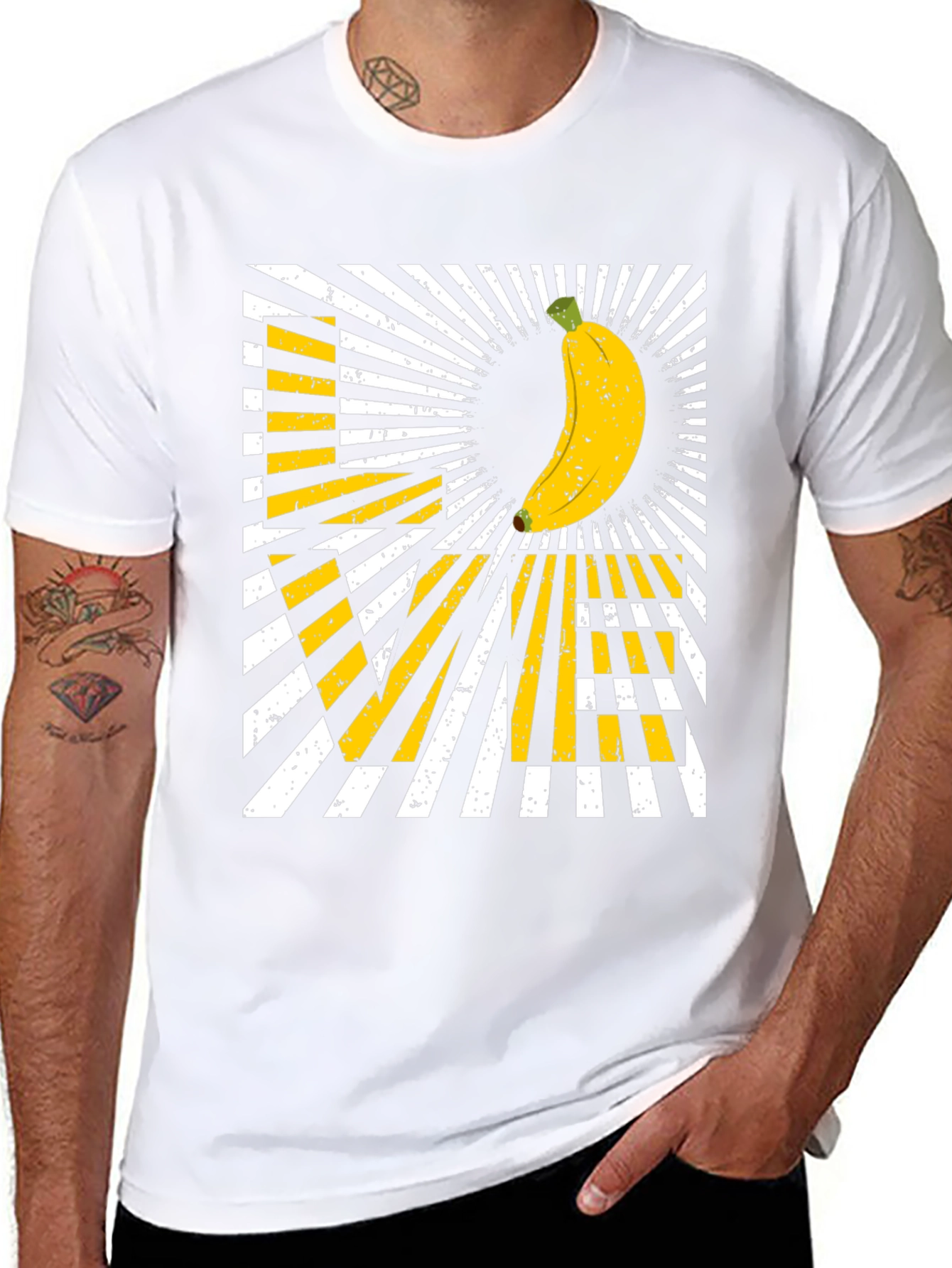 Banana Love Graphic T-Shirt - Mens Black Tee