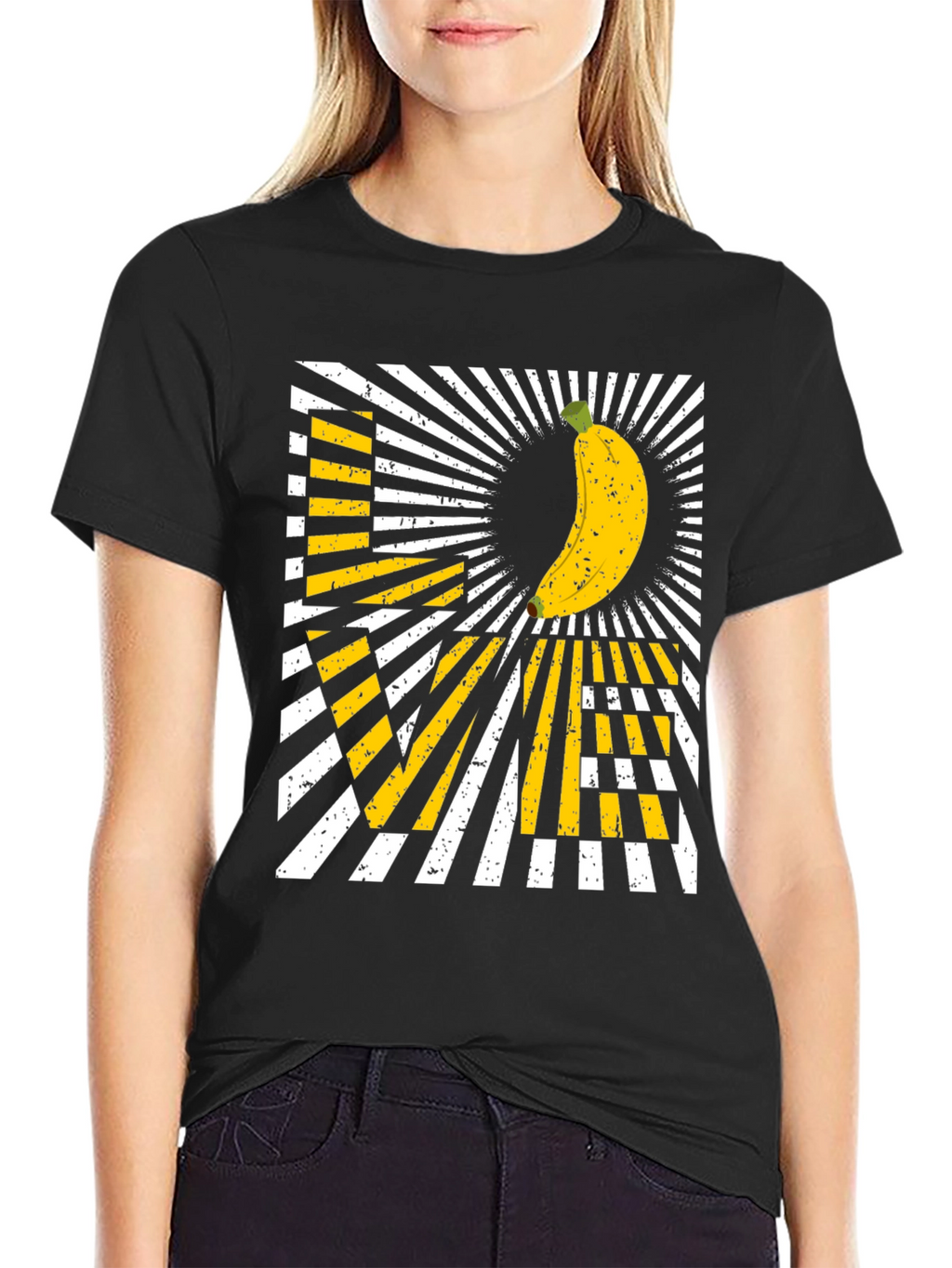 Banana Love Graphic T-Shirt - Mens Black Tee