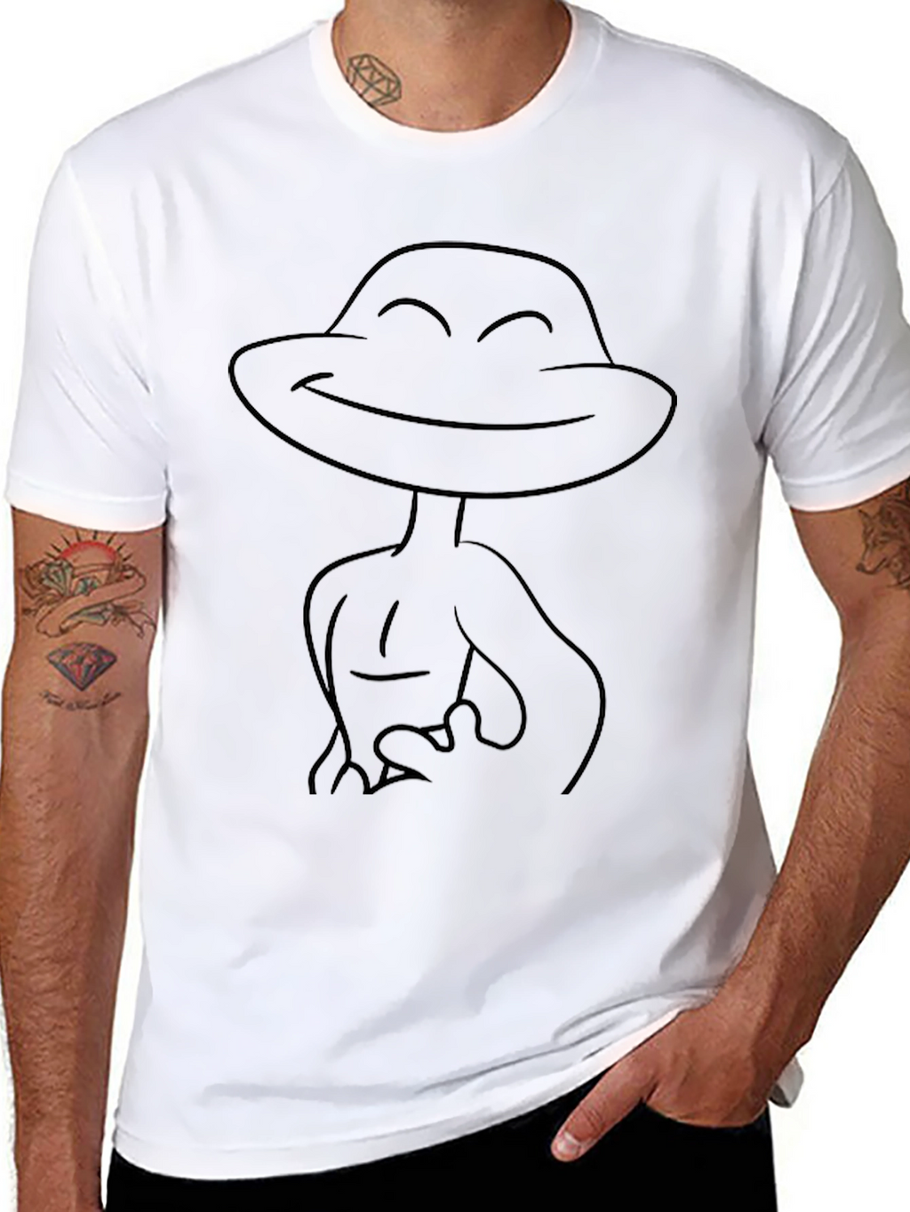 Smiling Frog Graphic Black T-Shirt