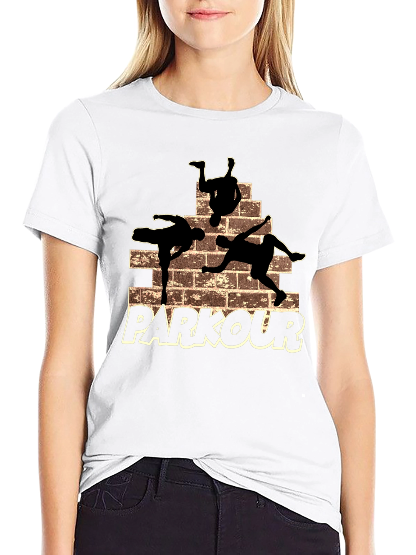 Parkour Silhouette Graphic T-Shirt - Urban Style