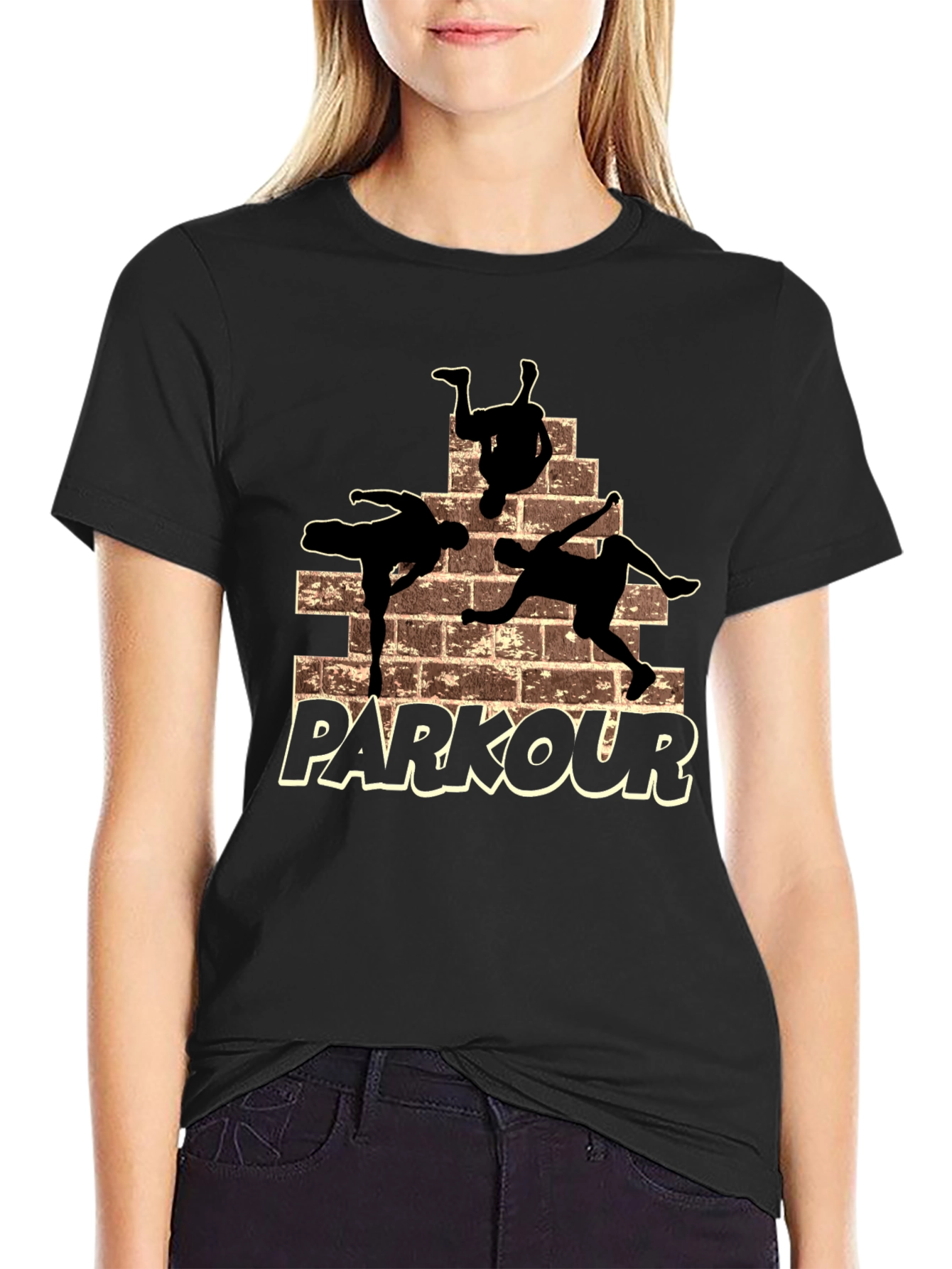 Parkour Silhouette Graphic T-Shirt - Urban Style