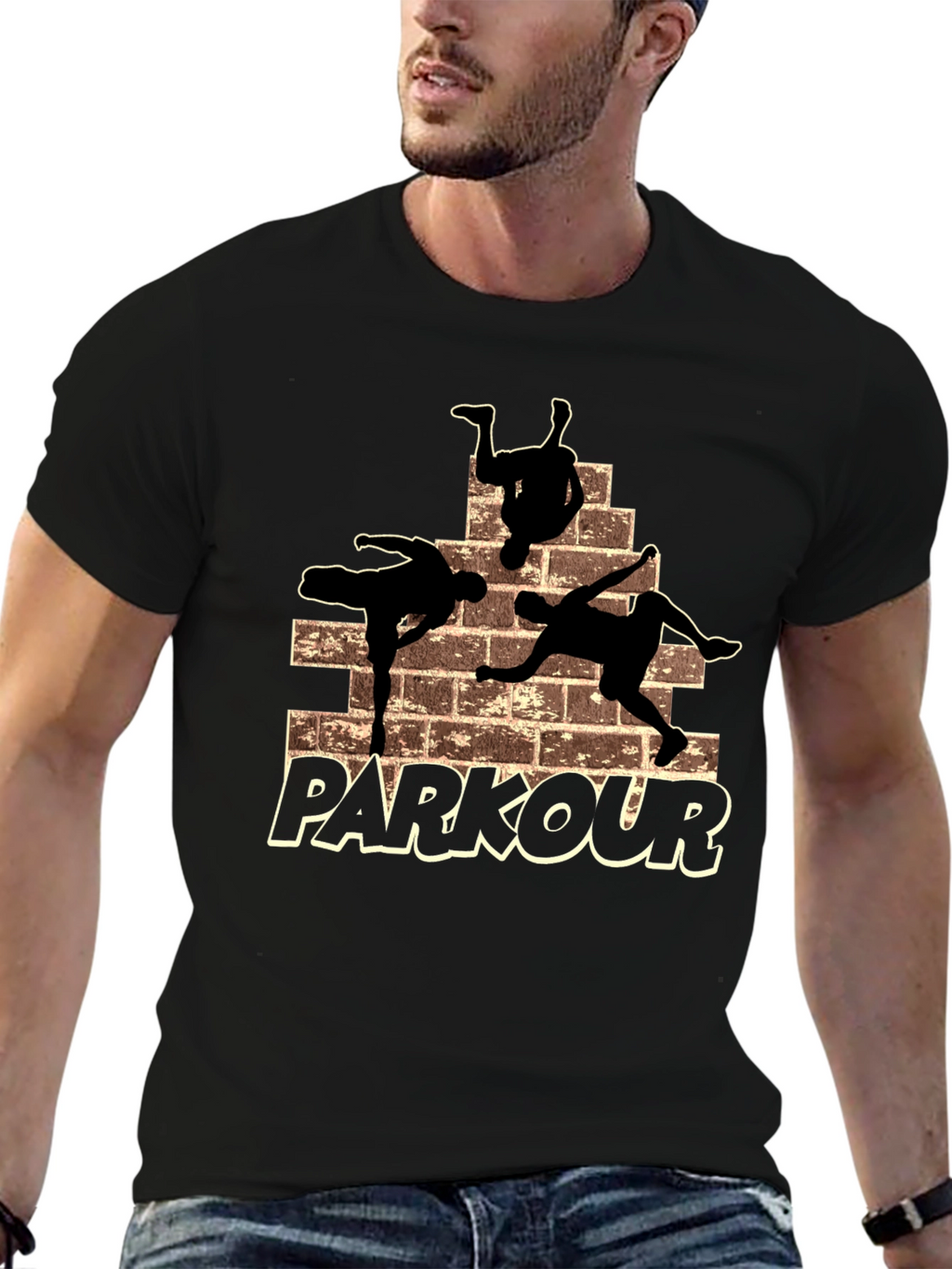 Parkour Silhouette Graphic T-Shirt - Urban Style