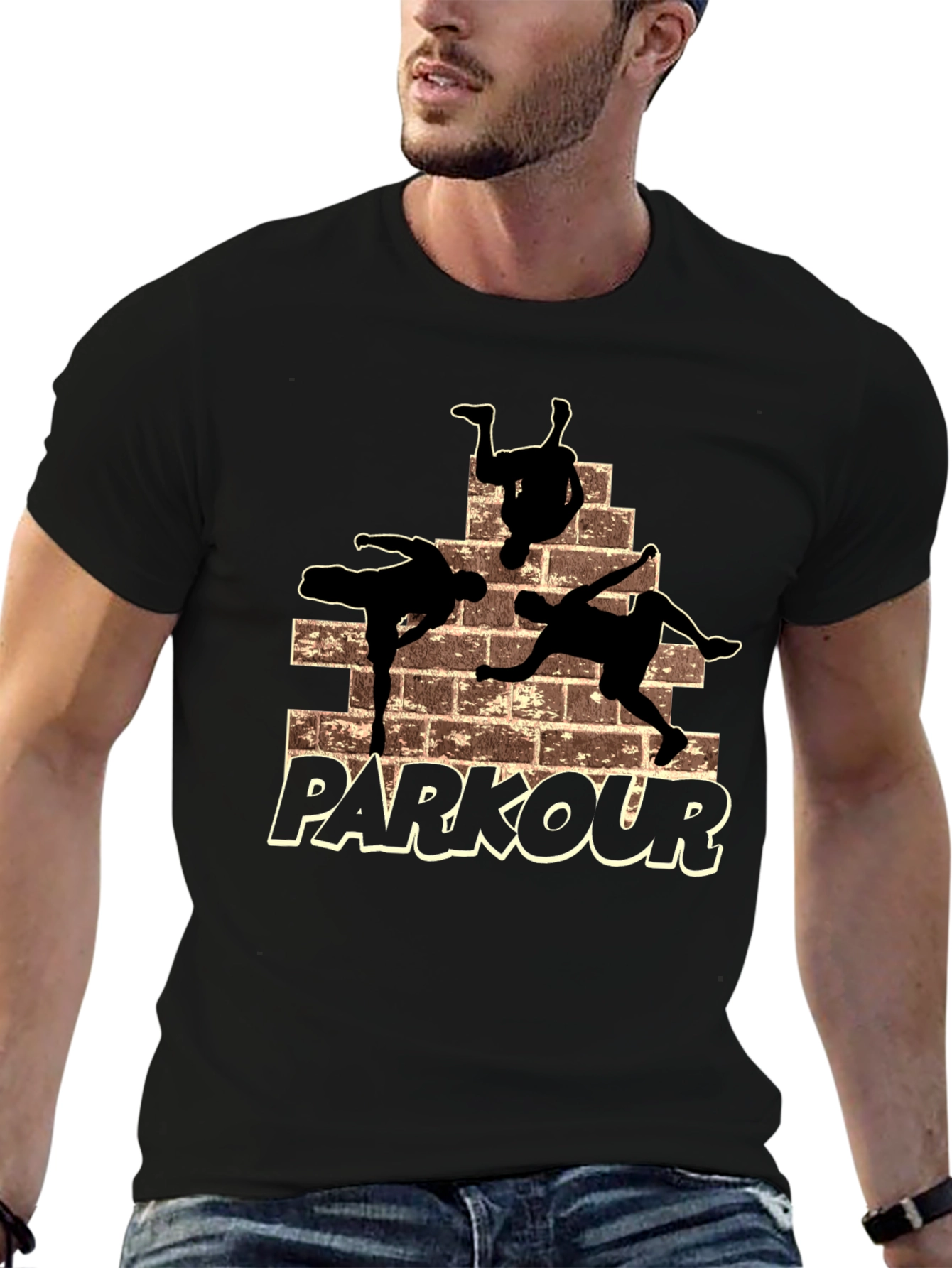 Parkour Silhouette Graphic T-Shirt - Urban Style