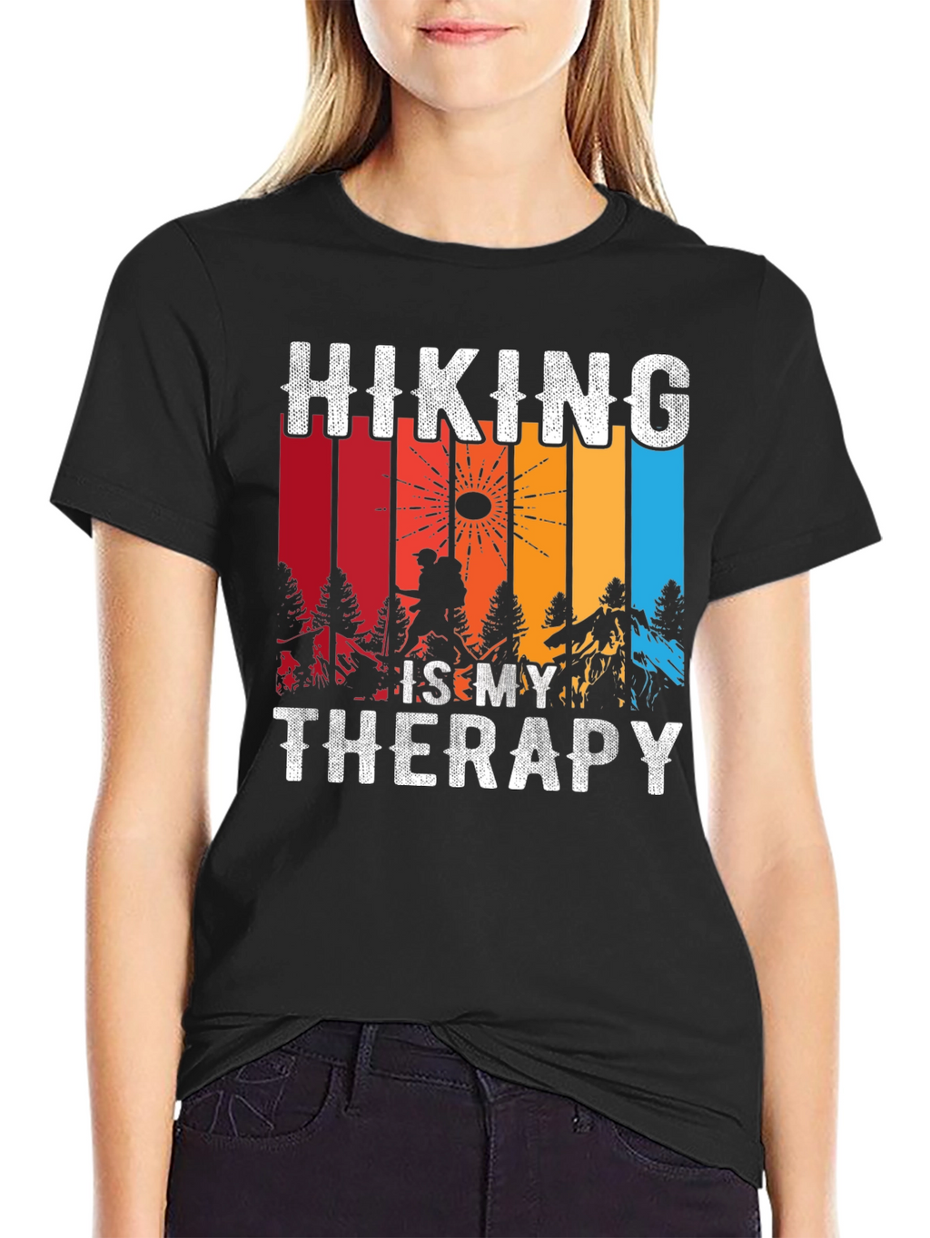 Hiking is My Therapy Graphic Tee