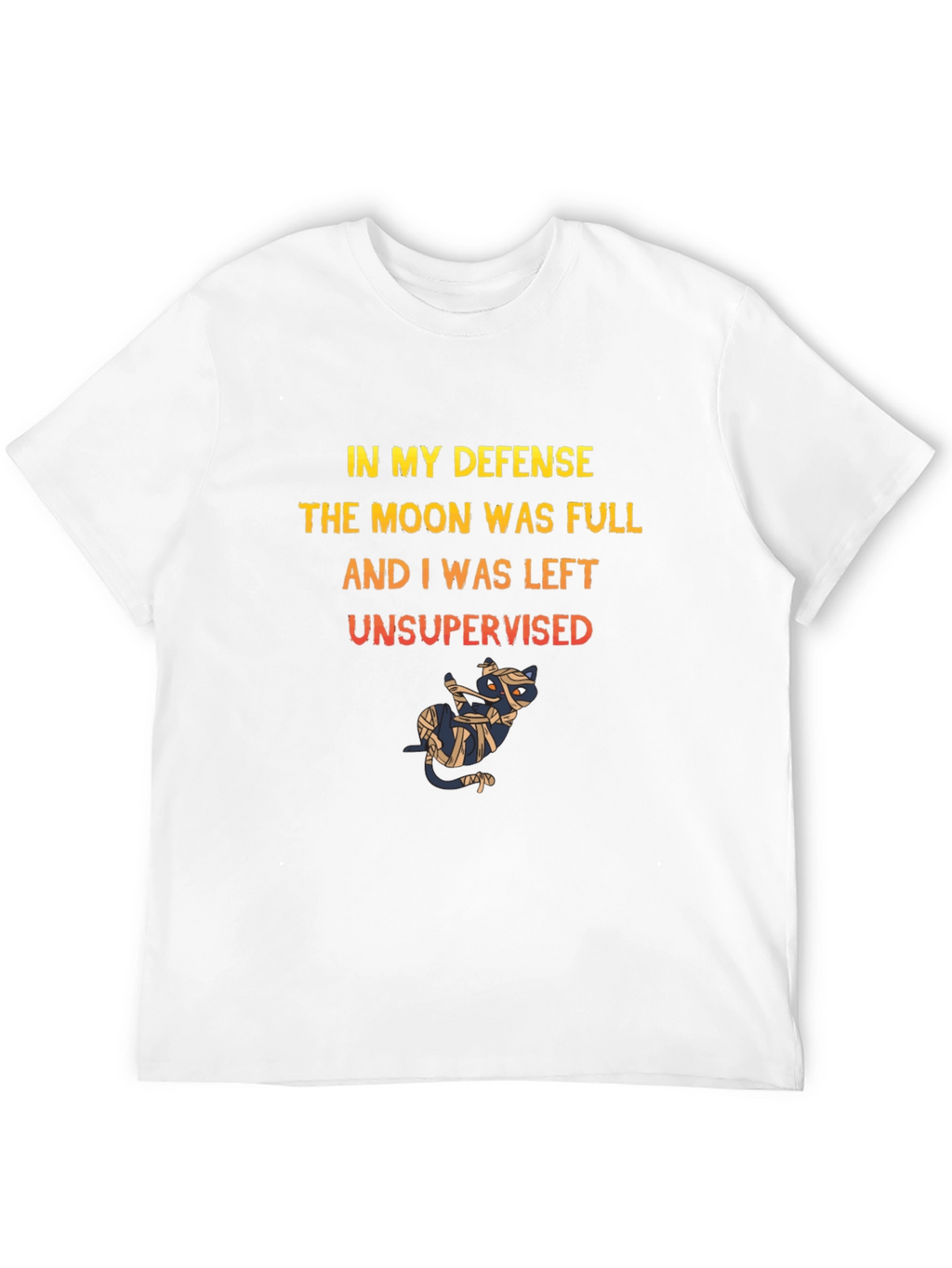 Funny Halloween Cat Mummy T-Shirt