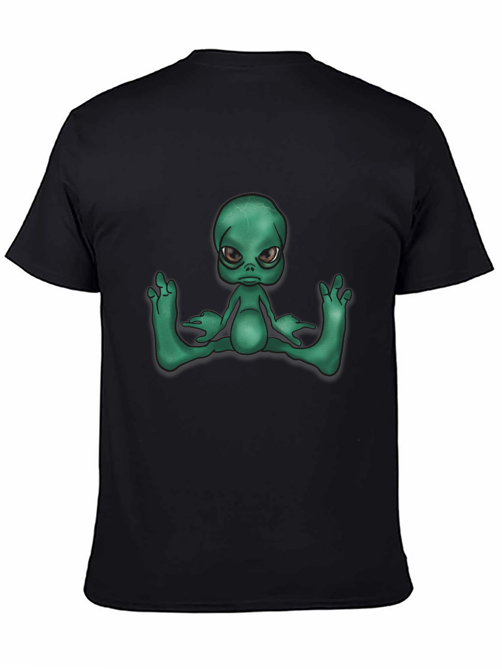 Alien Graphic Tee - Black Casual T-Shirt