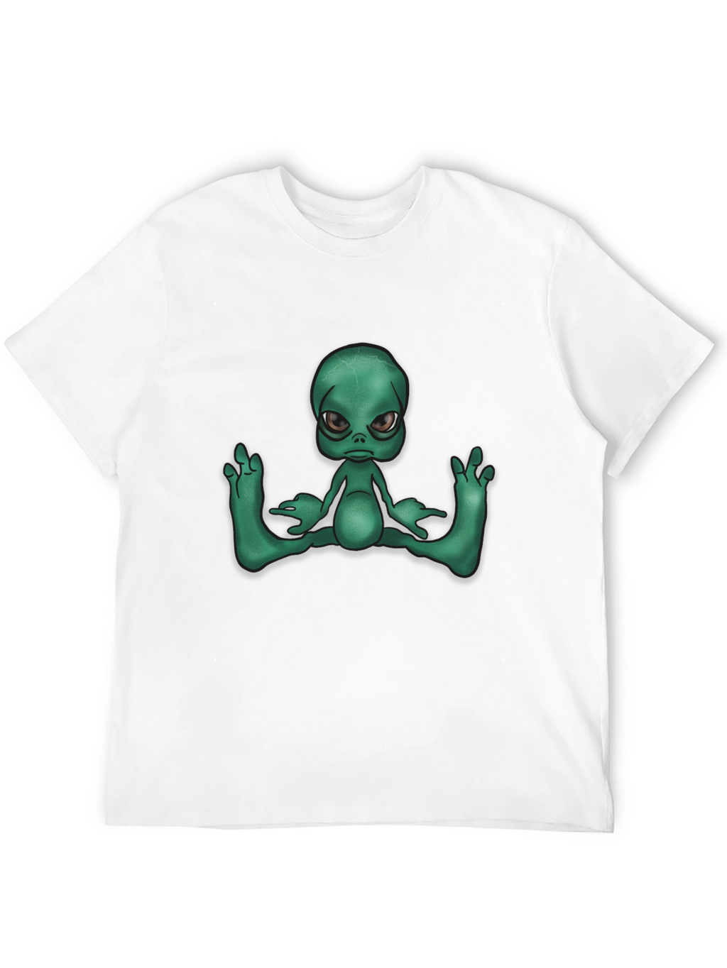 Alien Graphic Tee - Black Casual T-Shirt